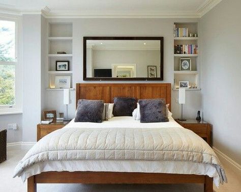 Tall Ceiling Bookshelf, Bedroom Chimney, Bedroom Chimney Breast, Grand Bedroom, Bedroom Alcove, Bedroom Remodel Ideas, Bedroom Summer, Big Bedroom, Bedroom Colours