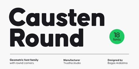 Causten Round Font | Webfont & Desktop | MyFonts Round Typography, Big Fonts, Russian Fonts, Round Font, Advanced Typography, Geometric Font, Graffiti Font, Great Fonts, Font Face