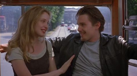 Our top 5 love story films: 4 - Before Sunrise | Fitzroy Boutique Before Sunset Movie, Before Sunrise Movie, Richard Linklater, Before Trilogy, Julie Delpy, Lee Daniels, Ethan Hawke, I Love Cinema, Movie Shots