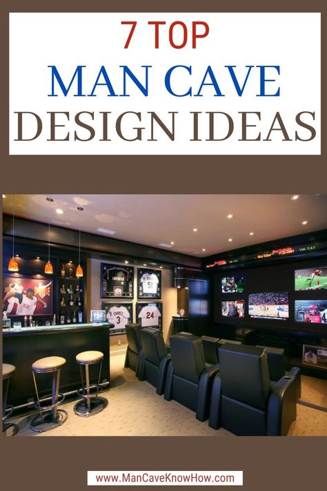 Men Cave Ideas Room, Man Cave Tv Wall, Man Cave Design Ideas, Classy Man Cave, Industrial Man Cave, Man Cave Must Haves, Man Cave Colors, Football Man Cave, Best Man Caves