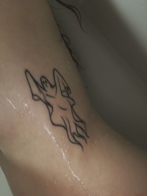 Vintage Ghost Tattoo, Scooby Doo Ghost Tattoo, Charlie Brown Ghost Tattoo, Blanket Ghost Tattoo, Scary Ghost Tattoo, Ghost Legs Tattoo, Scooby Doo Inspired Tattoos, Ghost Tattoo On Arm, Ghost With Legs Tattoo