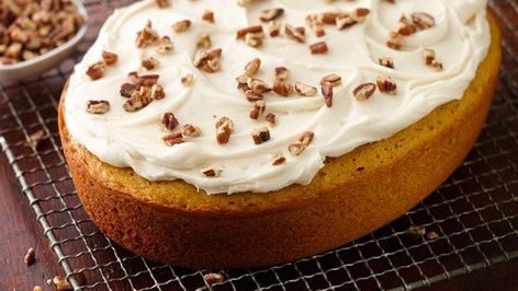 Best Pumpkin Recipes - BettyCrocker.com Pumpkin Dream, Moist Pumpkin Cake, Pumpkin Cake With Cream Cheese, Slow Cooker Pumpkin, Crock Pot Desserts, Pumpkin Spice Cake, Slow Cooker Desserts, Cream Cheese Frosting Recipe, Cake With Cream Cheese Frosting