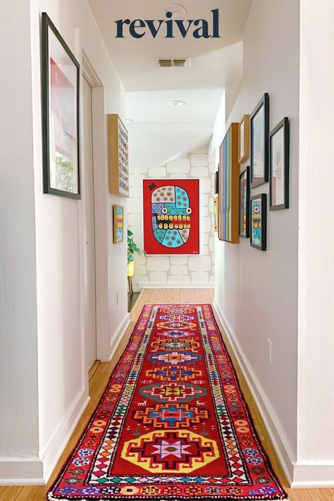 Colorful Hallway Rugs, Rug Runners In Bedroom, Runners In Bedroom, Hallway Rugs Ideas, Hallway Runners Ideas, Hall Window, Hallways Ideas, Rugs Hallway, Bright Rugs