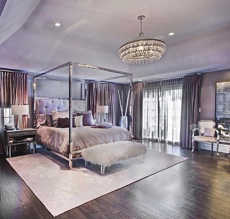 Love these colors Glam Bedroom Ideas, Country Bedroom Design, Muebles Shabby Chic, Glam Bedroom Decor, Glamourous Bedroom, Hiasan Bilik Tidur, French Country Bedrooms, Glam Bedroom, Four Poster Bed