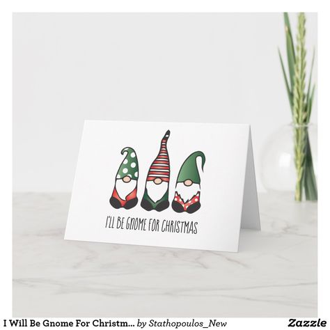 Christmas Knomes, Merry Christmas Gnomes, Gnome For Christmas, Gnome For The Holidays, Cute Christmas Cards, Fun Christmas Cards, Gnome Christmas, Christmas Gnomes, Diy Christmas Cards