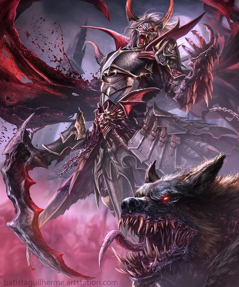 ArtStation - Vampire Lord, Guilherme Batista 천사와 악마, Vampire Lord, Monster Vampire, Fantasy Demon, Dark Creatures, Fantasy Life, Werewolf Art, Super Man, Vampires And Werewolves