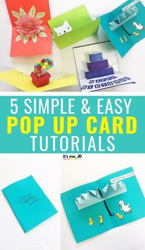 Easy Pop Up Cards, Diy Pop Up Cards, Diy Pop, Pop Up Greeting Cards, Tutorials Diy, Cardmaking Ideas, Handmade Paper Crafts, Diy Art Projects, Card Crafts