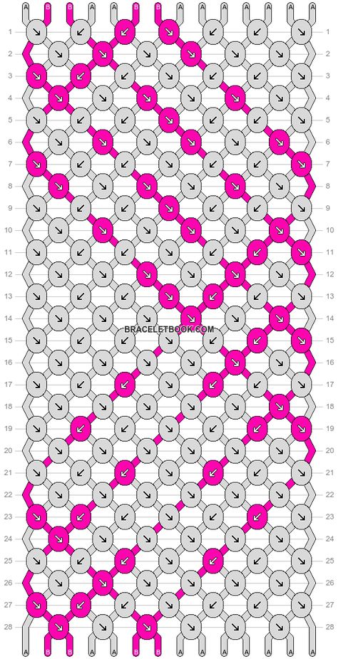 Normal pattern #56477 | BraceletBook Circle Illusion, Heart Blocks, Twist Knot, Bracelet Style, Dotted Line, School Project, Soda Pop, Heart With Arrow, Friendship Bracelet Patterns