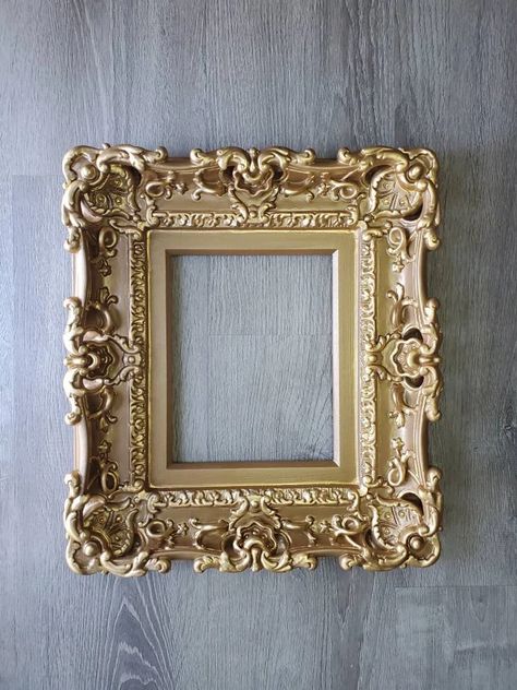 8x10 Brown Frame Baroque Style Picture Frame Art Frames | Etsy Vintage Ornate Frame, Royal Picture Frame, Frame Art Wall, Ornate Picture Frame, Fancy Frame, Victorian Picture Frames, Wedding Frame Gift, Traditional Picture Frames, Small Picture Frames