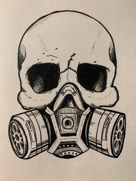 Skeleton Mask Drawing, Crazy Drawings, How To Draw Gas Mask, Gas Mask Sketch, Gas Mask Tattoo Stencil, Gas Mask Art Drawing, Skull Gas Mask Tattoo, Skull With Gas Mask Drawing, Gas Mask Drawing