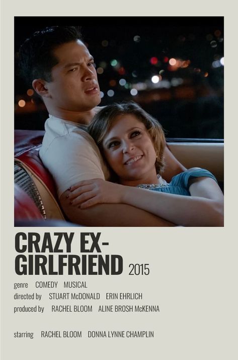 Minimalistic Polaroid Poster, Crazy Ex Gf, Crazy Ex Girlfriend, Ex Gf, Crazy Ex Girlfriends, Crazy Ex, Polaroid Poster, Tv Shows, Tv