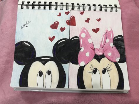 Xmas Paintings, Easy Canvas, Painting Canvases, Easy Canvas Art, Mickey And Minnie, Canvas Painting, Canvas Art, Paintings, Drawings