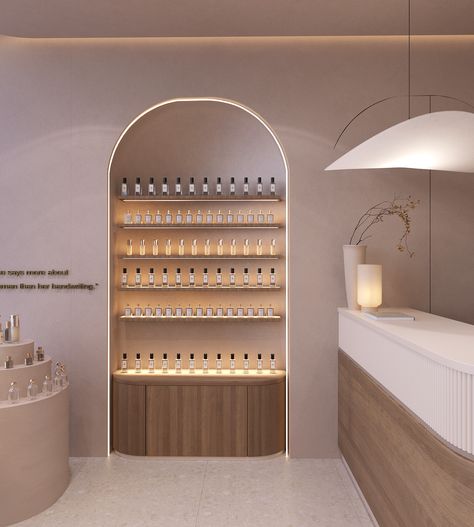 BOUTIQUE PERFUME :: Behance Beauty Salon Architecture, Perfume Boutique Interior Design, Perfume Store Design, Luxury Store Interior, Perfume Store Interior Design, Beauty Shop Design, Perfume Shop Interior Design, Aesop Shop, Perfumes Aesthetic