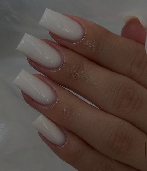 Milky Nails, Nagel Tips, White Acrylic Nails, Basic Nails, Work Nails, Classy Acrylic Nails, Soft Nails, Summer Acrylic Nails, Classy Nails