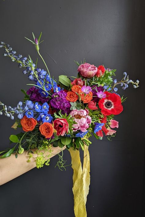 Colorful Wedding Flowers Bouquet, Flower Moxie Bouquet, Bold Wedding Bouquets, Small Colourful Bouquet, Vibrant Bouquet Wedding, Colorful Flower Bouquet Wedding, March Bridal Bouquet, Small Colorful Wedding Bouquet, Multicolor Wedding Bouquet