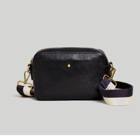 Black leather crossbody bag