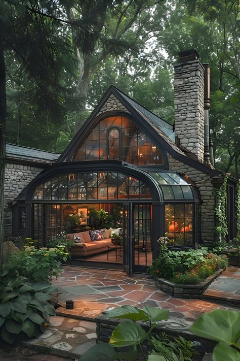 Cosy Greenhouse, Tree House Architecture, Dream Life House, Gardens Design, Casa Vintage, Dream Cottage, Outdoor Gardens Design, Fantasy House, Maternity Leave