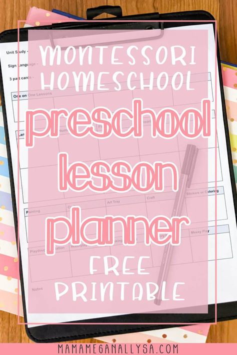 Stay on top of your Homeschool Preschool Life with my FREE Printable lesson plan template! Montessori Lesson Plans Template, Montessori Lesson Plan, Homeschool Essentials, Montessori Lesson Plans, Toddler Lesson Plans Template, Preschool Planner, Preschool Weekly Lesson Plans, Teacher Lesson Plans Template, Homeschool Lesson Planner