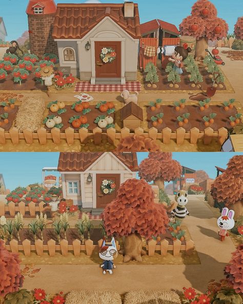 Happy Thursday friends! 🚜 🌾 Thank you @acnhtreasureisland Animal crossing new horizons ACNH Nintendo switch wholesome gaming cozy design fall autumn cottagecore island idea inspiration aesthetic cosy decor build inspo game photography cute villagers small town vibes happy friendship towncore farm 🏷️ #acnh #acnhdesigns #crossingcreations #nookspiration #animalcrossingnewhorizons #animalcrossingcommunity #acnhfarm #acnhfall Animal Crossing House Ideas Outside Villagers, Fall Villagers Acnh, Acnh Autumn Cottagecore, Fall Ideas Acnh, Acnh Farm Island Ideas, Cute Acnh Ideas, Island Design Acnh, Animal Crossing Autumn Island, Farm Island Animal Crossing