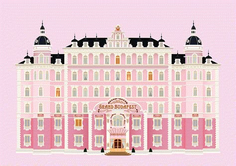 The Grand Budapest Hotel Fanart, Grand Budapest Hotel Aesthetic, Grand Budapest Hotel Wallpaper Desktop, Grand Budapest Hotel Drawing, Budapest Hotel Illustration, Grand Budapest Hotel Illustration, Budapest Illustration, Grandbudapesthotel Illustration, Hotel Illustration Building