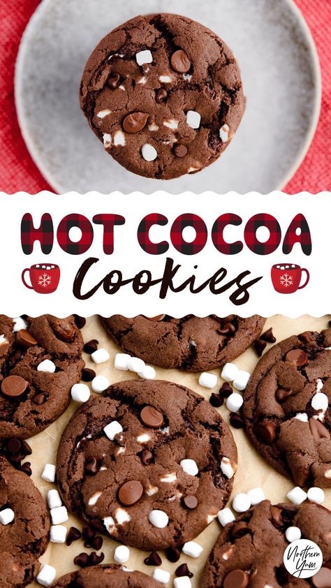 Hot Cocoa Cookies Hot Cocoa Cup Cookies, Hot Cocoa Cookies Gluten Free, Hot Chocolate Cake Mix Cookies, Cake Mix Hot Cocoa Cookies, Hot Cocoa Cookies With Mini Marshmallows, Hit Cocoa Cookie, Hot Cocoa Christmas Cookies, Hot Cocoa Cookies Easy, Hot Cocoa Treats