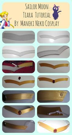 Sailor Moon Tiara Diy, Sailor Moon Cosplay Tutorial, Sailor Moon Cosplay Diy, Diy Sailor Moon Costume, Sailor Moon Tutorial, Sailor Moon Diy, Sailor Moon Tiara, Sailor Jupiter Costume, Sailor Mars Costume