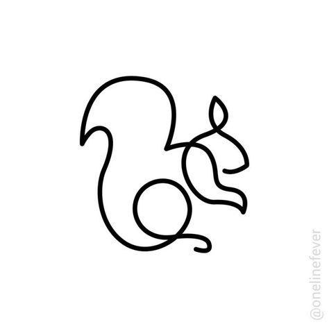 One Line Fever on Instagram: "Would you tattoo this cutie? See you tomorrow! _____________________ #mondaymood #squirrel #mood #animal #tattoo #tattooidea #oneline #onelinetattoo #art" Squirrel Tattoos, Chipmunk Tattoo, One Line Squirrel, Fine Line Squirrel Tattoo, Squirrel Tattoo Ideas, Squirrel Outline Tattoo, Dainty Squirrel Tattoo, Squirrel Line Drawing, One Line Animals