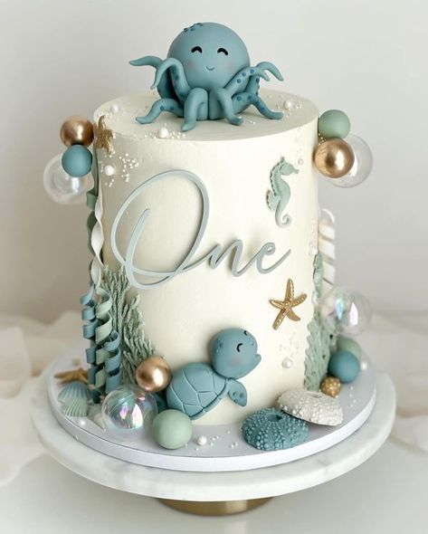 Octopus Birthday Cake, Underwater Birthday Cake, Octopus Birthday, Octopus Cake, Underwater Birthday, Under The Sea Cake, Valentine Cakes, Lollipop Cake, Sea Cake