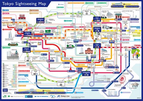 Tokyo Tourist Map, Tokyo Tourist Attractions, Tokyo Sightseeing, Lost In Tokyo, Tokyo Metro, Tokyo Map, Japan Tourism, Train Map, Roppongi Hills