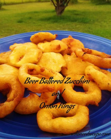 Beer Battered Zucchini, Fried Zucchini Batter, Battered Zucchini, Zucchini Cornbread, Fried Onion Rings, Zucchini Pizza, Beer Food, Beer Battered, Cheesy Zucchini