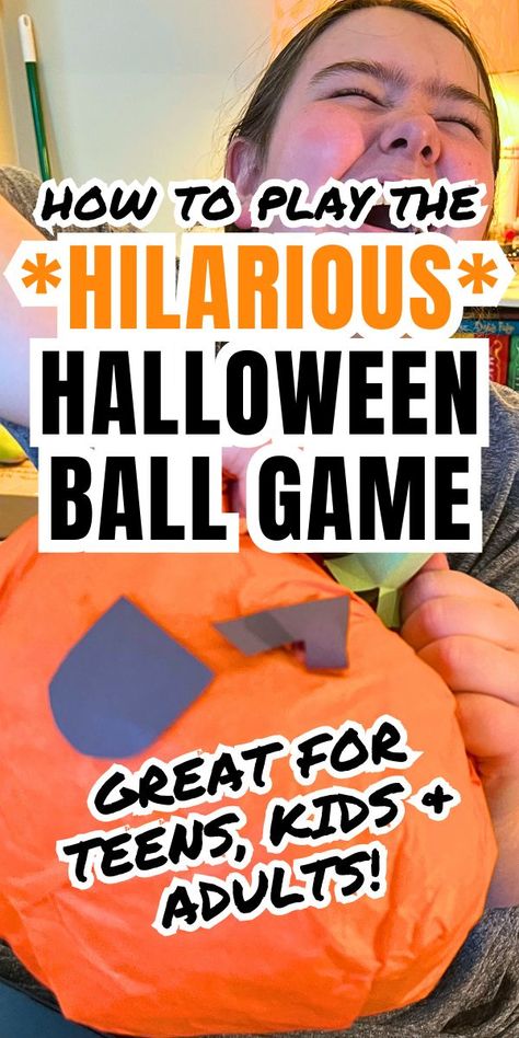 Candy Ball Game, Halloween Birthday Party Games, Halloween Class Party Games, Fun Halloween Games For Kids, Saran Wrap Game, Adult Halloween Party Games, Halloween Games Activities, Fall Festival Party, Pumpkin Game