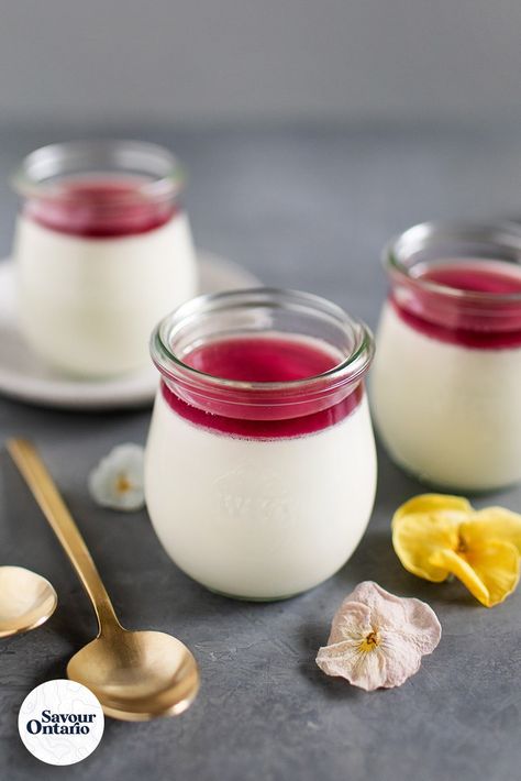 With only a handful of ingredients and almost made purely of local, Ontario milk, this pudding has a silky-smooth texture and sets up in the refrigerator with gelatin beautifully. It can be enjoyed plain, topped with fruit or lavender syrup! It is important to use local, Ontario whole milk to get the true creaminess of a traditional Japanese Milk Pudding.

Find the recipe at SavourOntario.ca! Japanese Milk Pudding Recipe, Japanese Pudding Recipe, Japanese Pudding, Milk Pudding Recipe, World Milk Day, Japanese Appetizers, Milk Pudding, Custard Pudding, Culinary Lavender