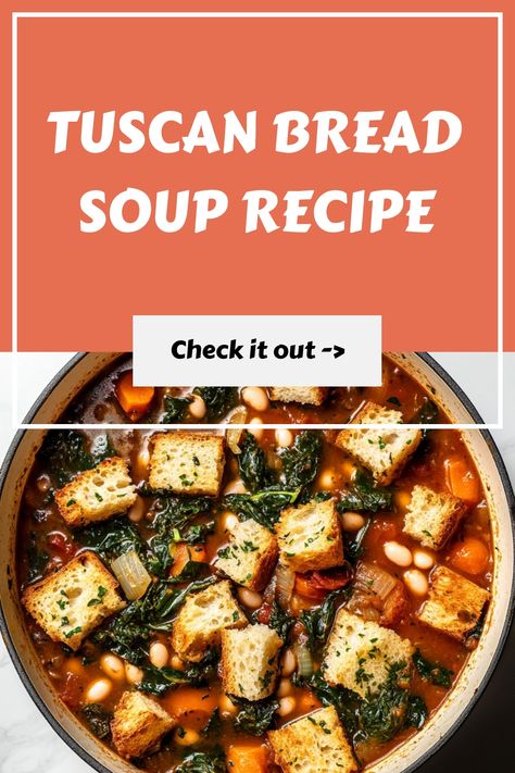 Discover how to make Ribollita, a hearty and comforting Tuscan soup made with cannellini beans, kale, and crusty bread. Perfect for chilly days, this Italian classic is vegetarian, filling, and flavorful. Tuscan Cannellini Bean Soup, Italian Bread Soup, Tuscan Vegetarian, Bread Soup Recipe, German Main Dishes, German Appetizers, Cannellini Beans Soup, Tuscan Bread, Kale Vegetable