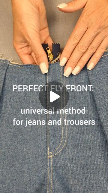 Sew Jeans Pattern, Flat Lock Stitch, Fly Front Zipper Tutorials, Jeans Pattern Sewing, Zipper Tutorial, Sewing Jeans, Trousers Details, More Confidence, Sewing Instructions