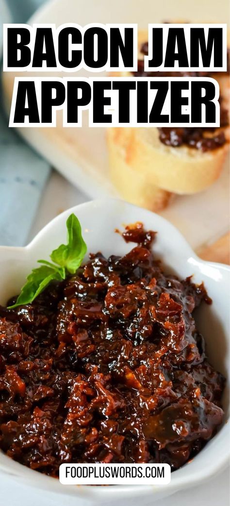 Recipes Using Bacon Jam, Bacon Jam Recipe Canning, Leftover Bacon Recipes, Bacon Jam Appetizer, Best Bacon Jam Recipe, Jam Appetizer, Recipes Using Bacon, Bacon Dip Recipes, Bacon Jam Recipe