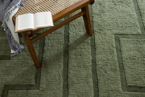 Large (6x9 to 7x10) Area Rugs - Handmade & Authentic Page 2 - Revival™ Green Living Rooms, Green Rug Living Room, Playroom Den, Sage Green Rug, Mid Century Modern Rug, Rugs Washable, Modern Wool Rugs, Turquoise Rug, Living Room Green