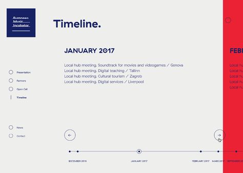 Horizontal timeline navigation Interactive Timeline Design, Timeline Website Design Layout, Horizontal Timeline Design, Timeline Design Website, Website Timeline Design, Timeline Website Design, Graphic Design Horizontal, Timeline Ui Design, Timeline Web Design