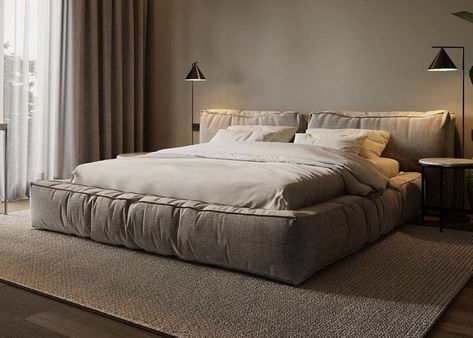 Modern Minimalist Bedroom Luxury, Men's Bedroom Design, Mens Bedroom Decor, Sleeping Room, Aesthetic Rooms, House Design Kitchen, Bedroom Headboard, Bedroom Loft, Gen Z