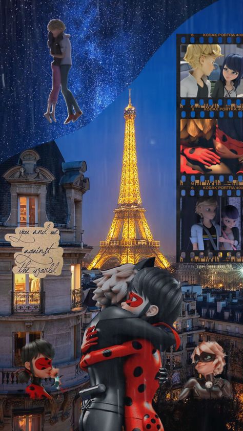 Miraculous Ladybug Painting, Miraculous Ladybug Poster, Catnoir Wallpaper, Miraculous Aesthetic Wallpaper, Aesthetic Miraculous Ladybug, Miraculous Ladybug Poster Aesthetic, Ladybug And Catnoir Wallpaper Aesthetic, Miraculous Wallpaper Collage, Ladynoir Movie Wallpaper