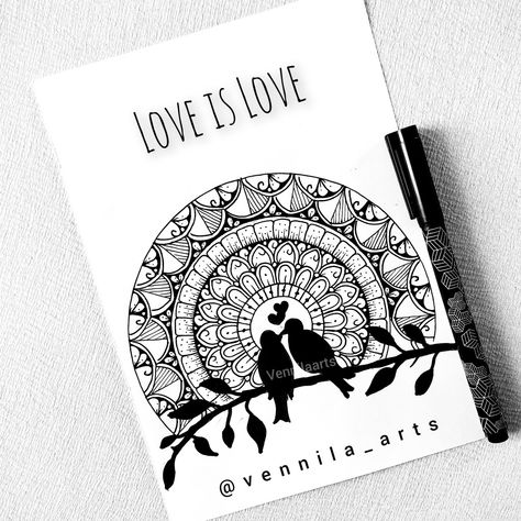 Valentine's Day Mandala Art Mandala Love Drawing, Mandala Art Couple Design, Valentine Mandala Art, Couple Mandala Art Easy, Valentines Drawings Ideas Easy, Valentine Day Drawing, Couple Mandala Art, Birthday Chocolate Bar Card, Love Mandala Art