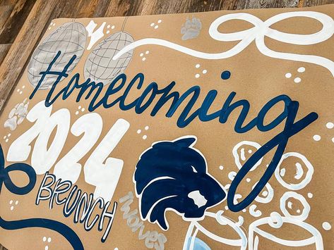 Is this not the cutest banner ever ?!?🦋🩵🫶🏼 #banner #banners #blues #homecoming #hoco #signs #bannerdesign Homecoming Banner, Asb Ideas, Title Banner, Hoco Signs, Football Homecoming, Cute Banners, Banner Design, Softball, The Cutest