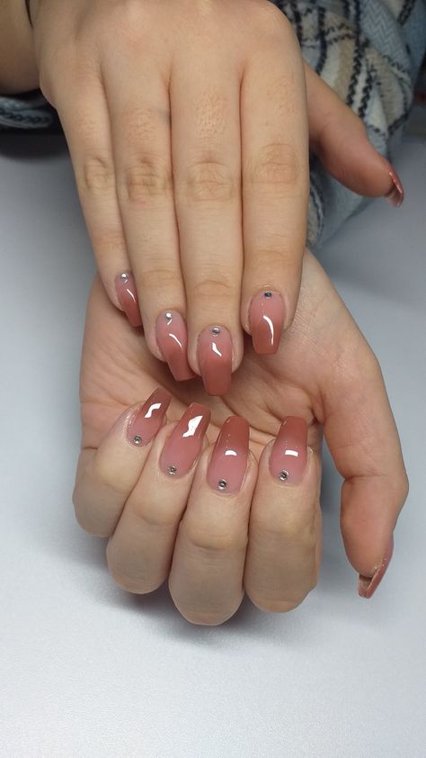 Brown Pink Ombre Nails, Ombre Long Nails, Brown Nails Long, Ombre Brown Nails, Brown Ombré Nails, Brown Ombre Nails, Brown To Pink Ombre, Orange Ombre Nails, Pink Ombre Nails