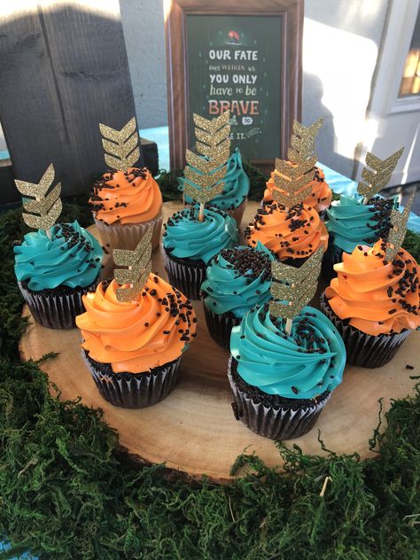 Merida Themed Party, Merida Party, Merida Cupcakes, Merida Sweet 16, Merida Birthday Party Decorations, Merida Birthday Cake, Brave Cake, Brave Desserts, Brave Merida Birthday Party