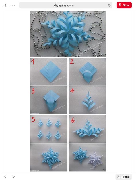 Diy Christmas Paper Decorations, Icicle Crafts, Construction Paper Flowers, Paper Snowflake Patterns, Paper Decorations Diy, Winter Crafts For Kids, Diy Presents, Ornament Tutorial, Paper Flower Tutorial