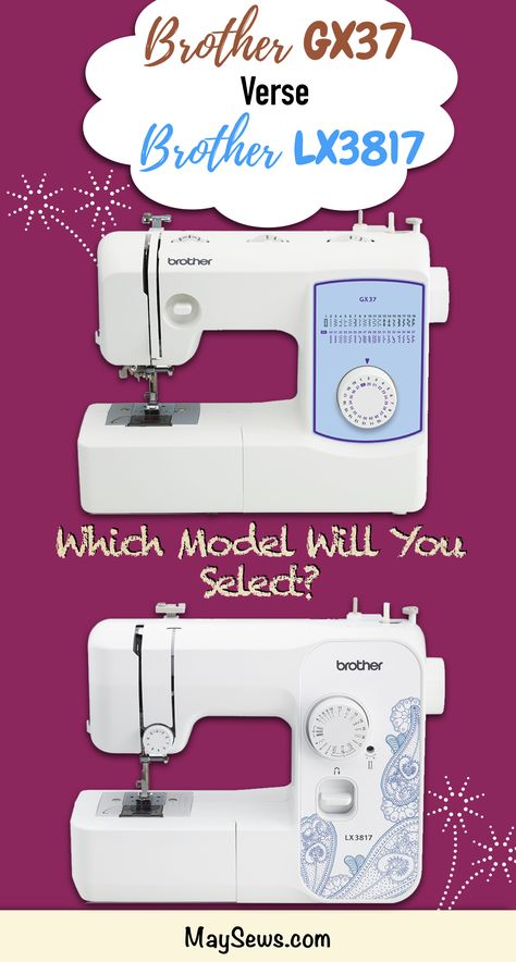 This Brother GX37 vs Brother LX3817 post will tell you their differences and which one you should choose or I would choose. #sewingmachine #sewing Brother Sewing Machines, Sewing Machine Reviews, Lamb Decorations, Hand Crochet Baby Blanket, Flat Shapes, Mermaid Blanket, Easter Crafts For Kids, Small Photos, Crochet Patterns For Beginners