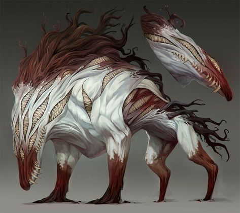 Creature Fantasy, Dark Creatures, Cool Monsters, Fantasy Beasts, 다크 판타지, Creature Drawings, Monster Concept Art, Fantasy Creatures Art, Fantasy Monster