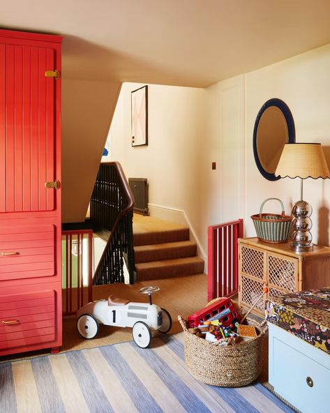 Maximalist Kids Room, Matilda Goad, Stair Gate, Room London, Old Chest, Spare Room, Baby Boy Rooms, Toddler Room, Play Area