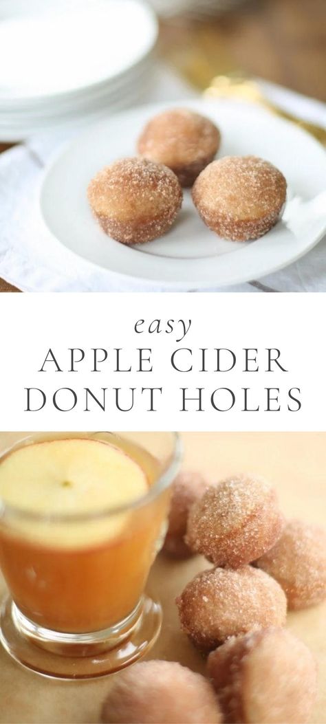 Apple Cider Donut Holes Recipe, Apple Cinnamon Donut, Cinnamon Donut Holes, Apple Cider Donut Holes, Donut Hole Recipe, Cider Donuts Recipe, Apple Cider Donuts Recipe, Apple Cider Donuts Baked, Fall Cookie Recipes