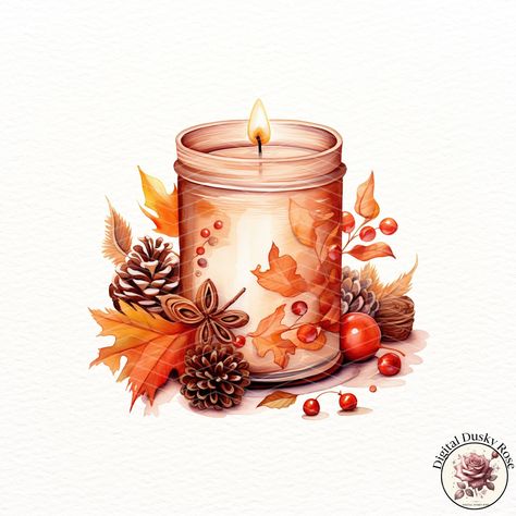 Watercolor Candle Clipart Autumn Candle Drawings for Scrapbooking, Harvest Thanksgiving Decoration, Junk Journal Supplies https://digitalduskyrose.etsy.com/listing/1762794147 Illuminate your creative projects with our Watercolor Candle Clipart, perfect for capturing the cozy warmth of autumn! Ideal for scrapbooking, Thanksgiving decor, and junk journals, these hand-painted candle drawings bring a touch of harvest magic to any craft. Each clipart is lovingly detailed, making it a beautiful a... Watercolor Candle, Watercolor Candles, Candle Clipart, Candle Drawing, Candle Logo, Autumn Candle, Junk Journal Supplies, Harvest Thanksgiving, Cute Candles