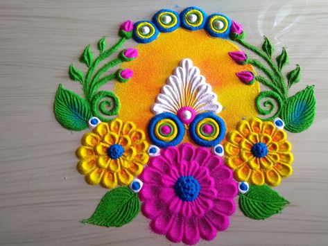 Siddhis rangoli art Latest Rangoli Designs 2022, Latest Rangoli Designs Creative 2024, Easy Rongali, Modern Rangoli Designs, Modern Rangoli Designs For Diwali, Unique Rangoli Designs Diwali Latest, Rangoli Design For New Year, Rangoli Designs Latest Unique For Diwali, Latest Rangoli Designs For Diwali